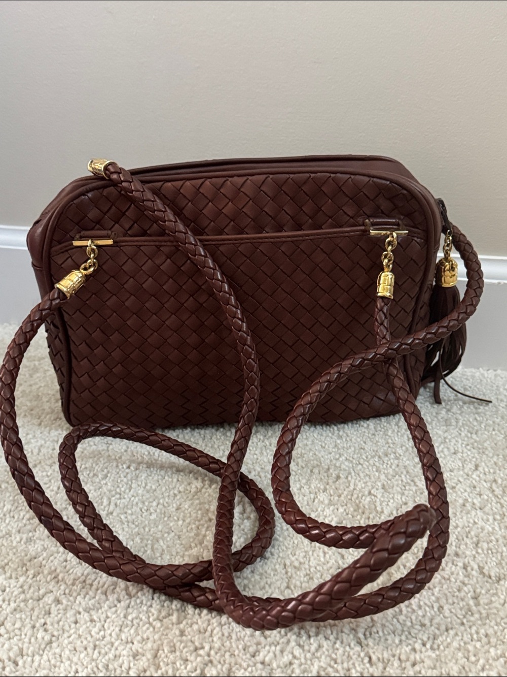 Cosci leather shoulder bag Hand Made Italy
